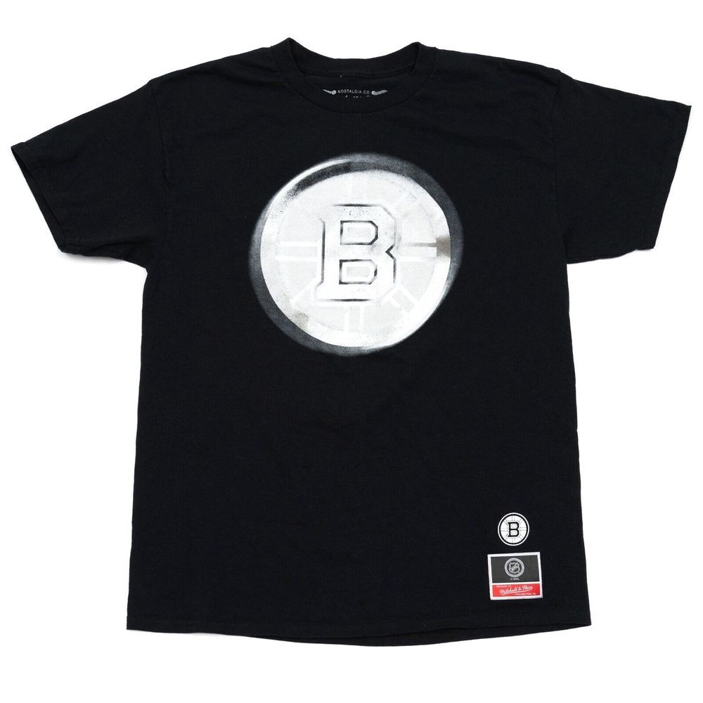 Mitchell &‎ Ness Boston Bruins Premium T-Shirt NHL Hockey - Men's Large EUC